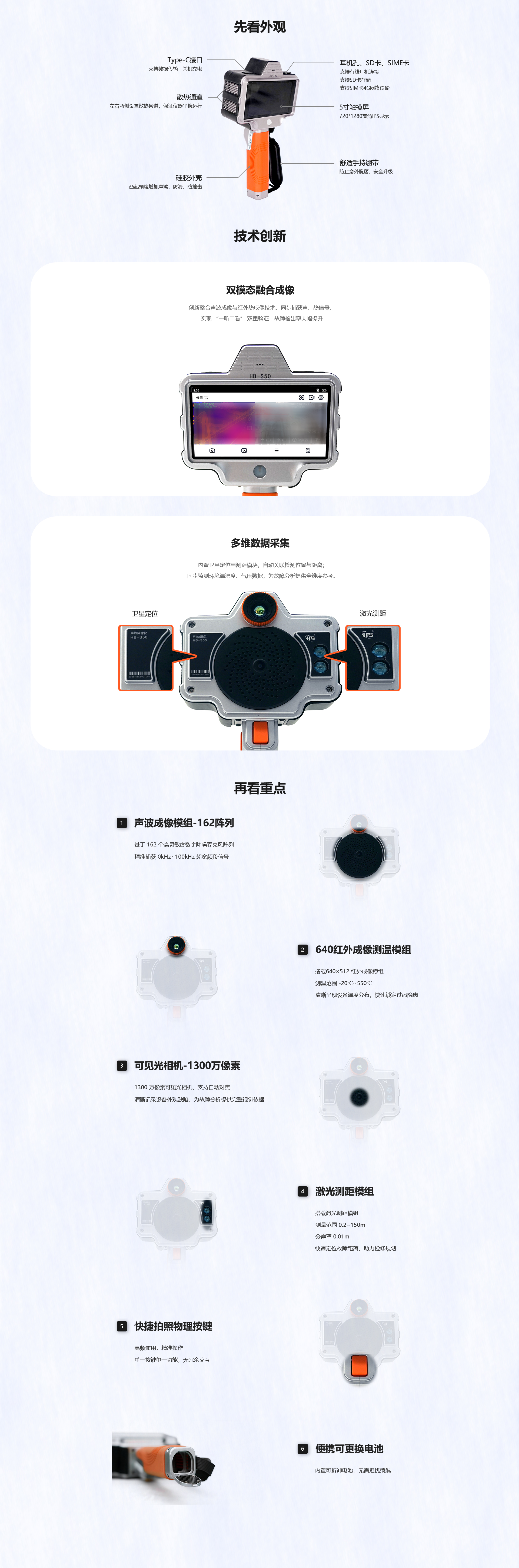 HB-S50聲熱成像儀